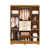 Closet Vekkahome Taurus 6 Puertas 3 Cajones Beige