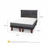 Cama Europea CIC Base Dividida 2 Plazas Anatomic + Respaldo Torino
