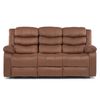 Juego de Living Daniels Sof&aacute; 3 Cuerpos Reclinable + 2 Berger Norman Caf&eacute;