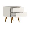 Velador Vekkahome Blanc 2 Cajones Blanco 