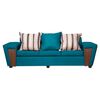 Juego de Living Ruzam Mobel Creta Sofá 3 Cuerpos + Dos Sillones 1 Cuerpo Lino Turquesa