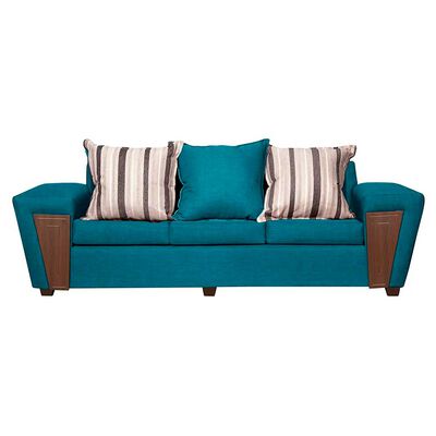 Imagen 2 del producto Juego de Living Ruzam Mobel Creta Sofá 3 Cuerpos + Dos Sillones 1 Cuerpo Lino Turquesa