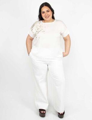 Imagen 2 del producto Polera Manga Corta Mujer Extralindas Crudo, Negro