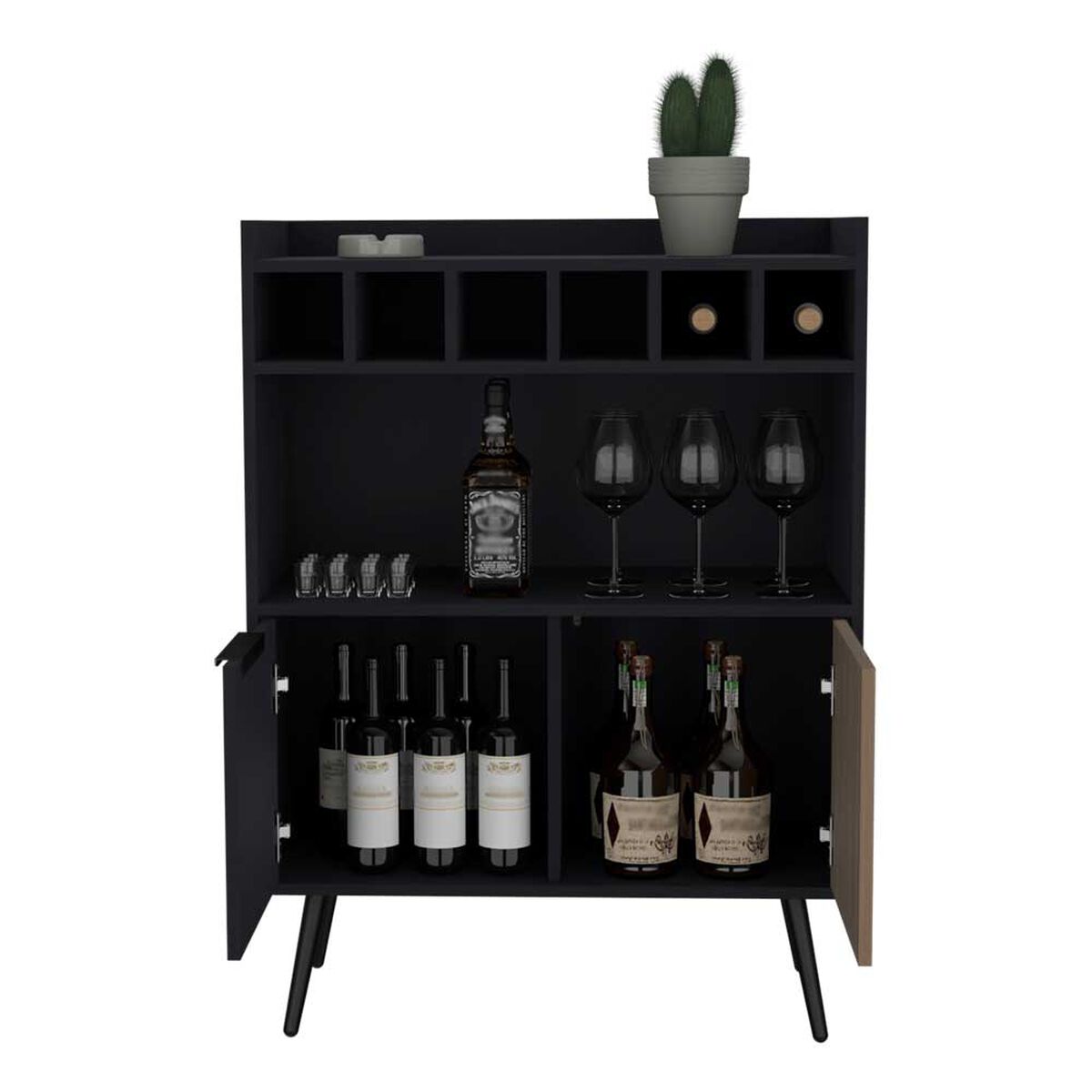 Bar TuHome Funes 2 Puertas Wengue Macadamia