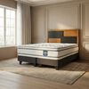Combo Cama Europea Flex 2 Plazas Majesty + Respaldo Colonia