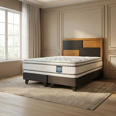 Imagen 2 del producto Combo Cama Europea Flex 2 Plazas Majesty + Respaldo Colonia