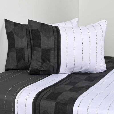 Imagen 1 del producto Juego de Sábanas American Family 144 Hilos 2 Plazas Kobu Negro