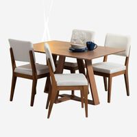 Juego de Comedor Decocasa Avena 4 Sillas Café