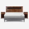 Cama Europea Rosen 2 Plazas Pratta + Respaldo + 2 Veladores Ferrera