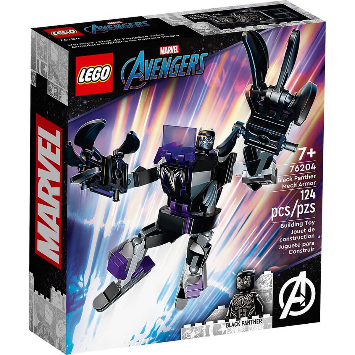 Bloques Avengers Armadura de Pantera Negra 124 Piezas Lego