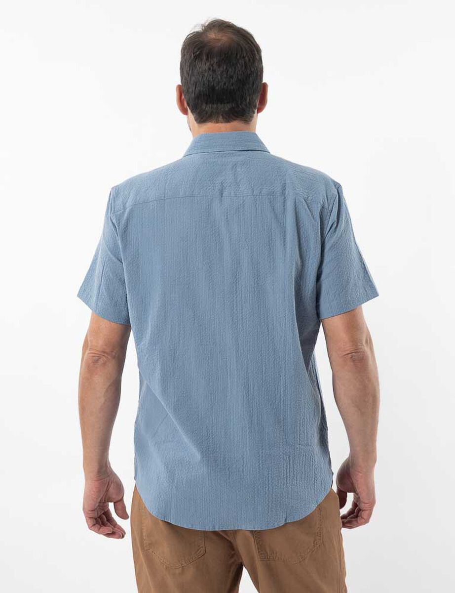 Camisa Textura Algod&oacute;n Manga Corta Hombre Portman Club