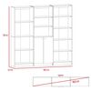 Estante 4 Repisas + Estante 2 Puertas + Estante 5 Repisas TuHome Home Wengue