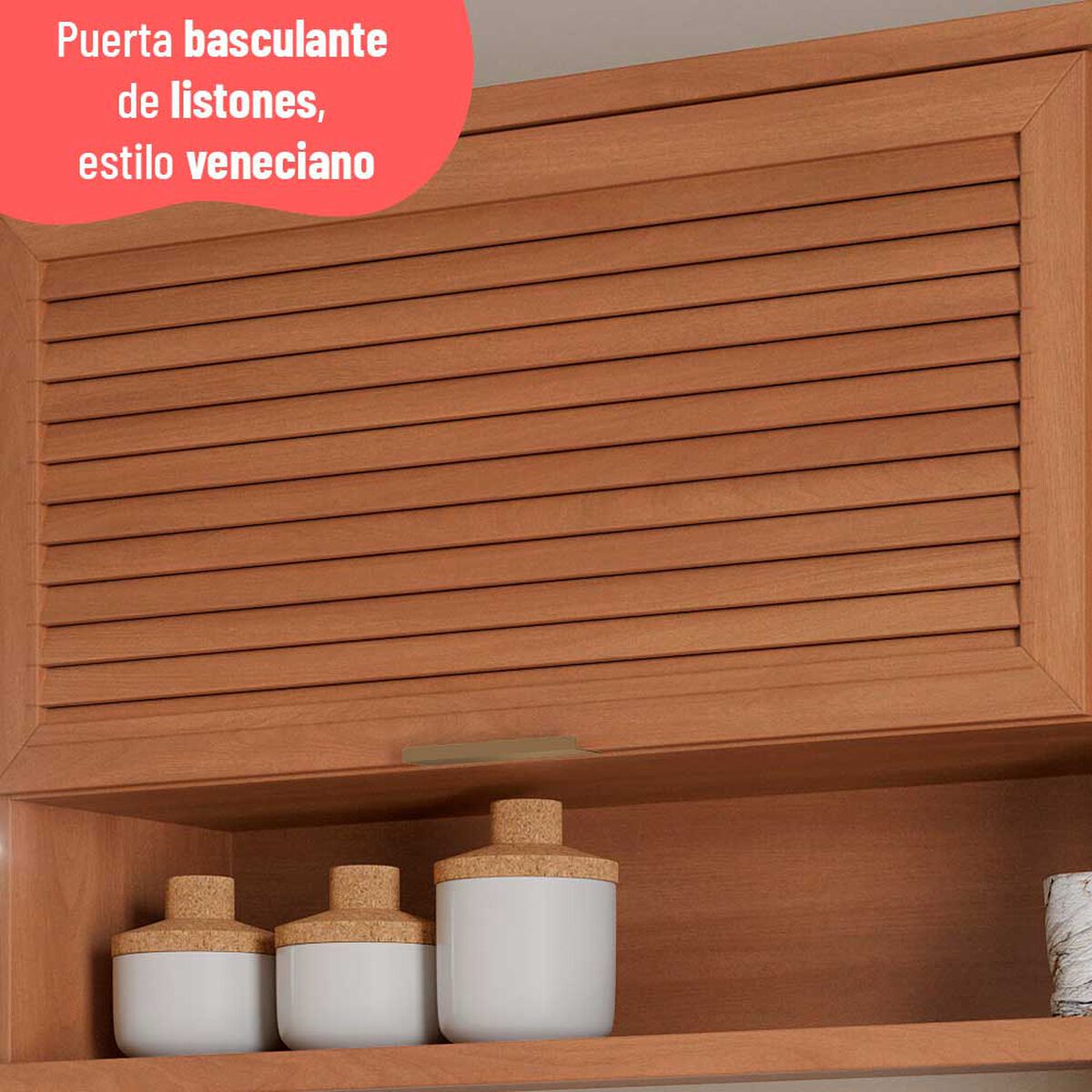 Modulo Aéreo Roca Macadamia 1 Puertas Canela