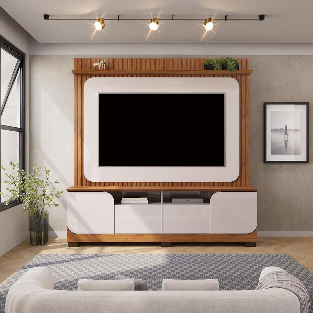 Home TV Altavision Vogue Frow Caf&eacute; y Blanco