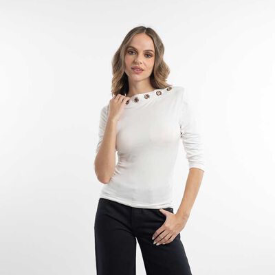 Polera Ce&ntilde;ida Manga 3/4 Mujer Soviet