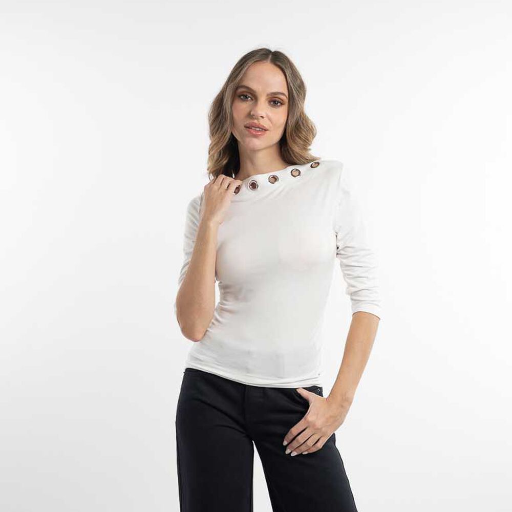 Polera Ceñida Manga 3/4 Mujer Soviet