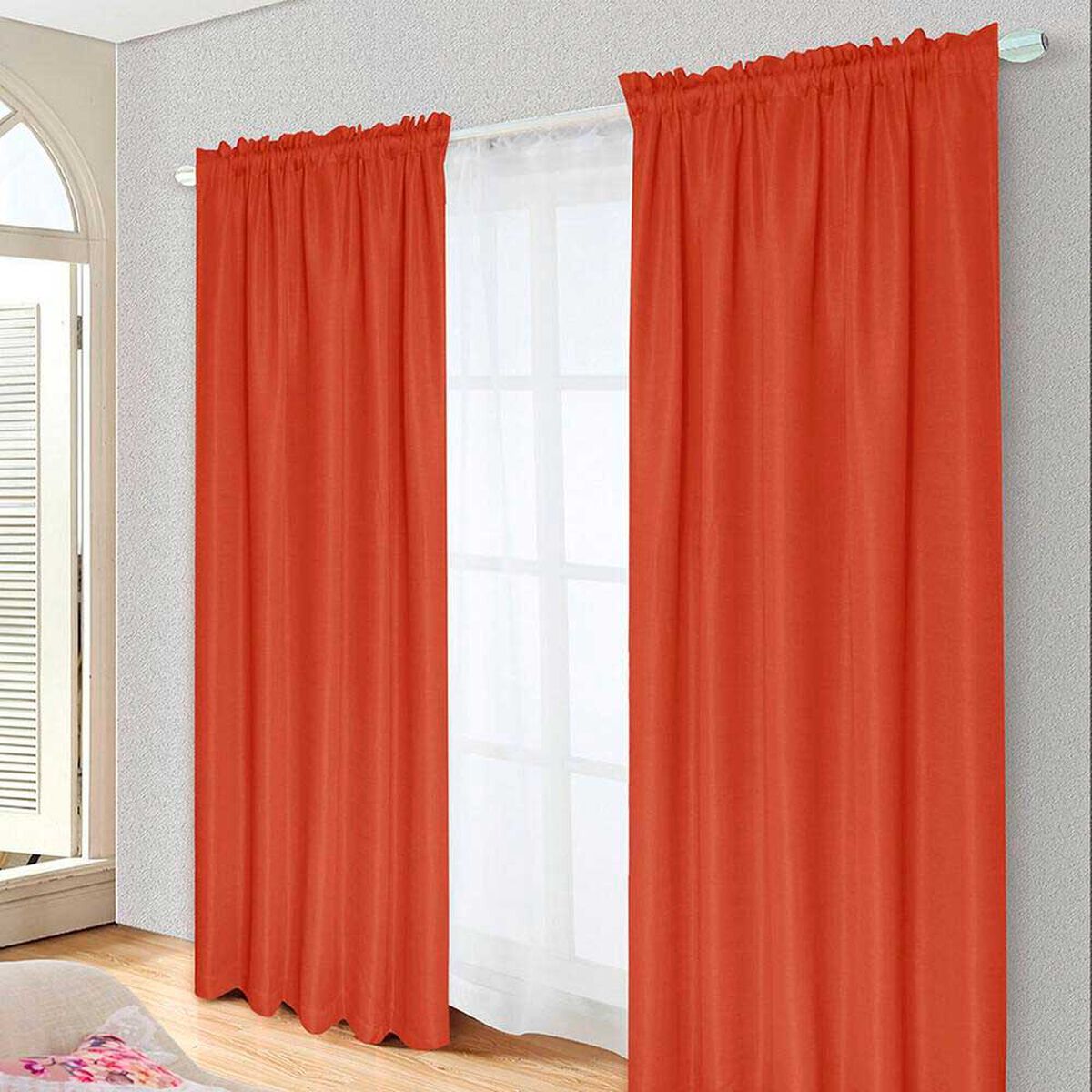 Combo Cortinas Doral Tabatha 220 x 140 cm Terracota