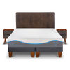Cama Europea CIC Base Dividida 2 Plazas Alaska + Respaldo + 2 Veladores
