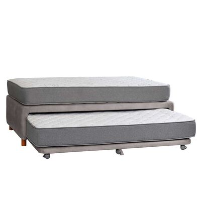 Cama Nido Latam Home 1,5 Plazas Zen Best Cuero Gris