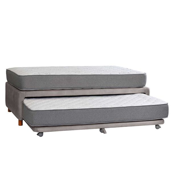 Cama Nido Latam Home 1,5 Plazas Zen Best Cuero Gris