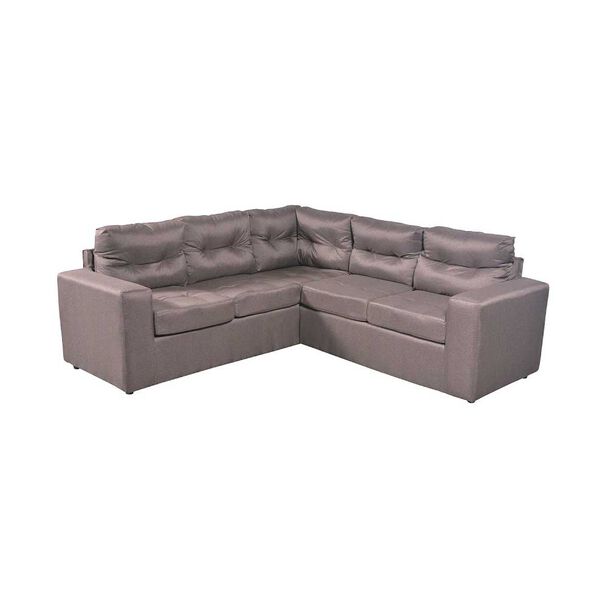 Sofá Seccional Modular Kea Liverpool 5 Cuerpos Tela Café
