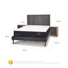 Cama Europea CIC King Premium + Respaldo + Veladores