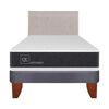 Cama Europea CIC 1,5 Plazas New Ortopedic + Respaldo Tigris