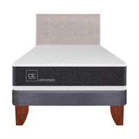 Cama Europea CIC 1,5 Plazas New Ortopedic + Respaldo Tigris