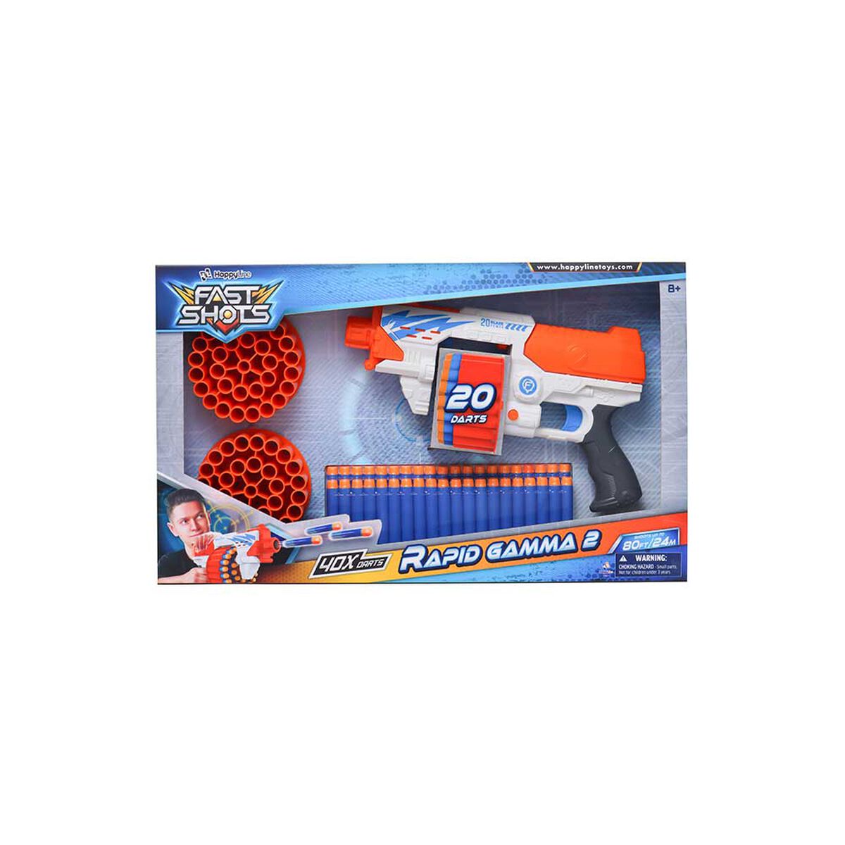 Set Lanzador, 40 Dardos Foam y 2 Barriles