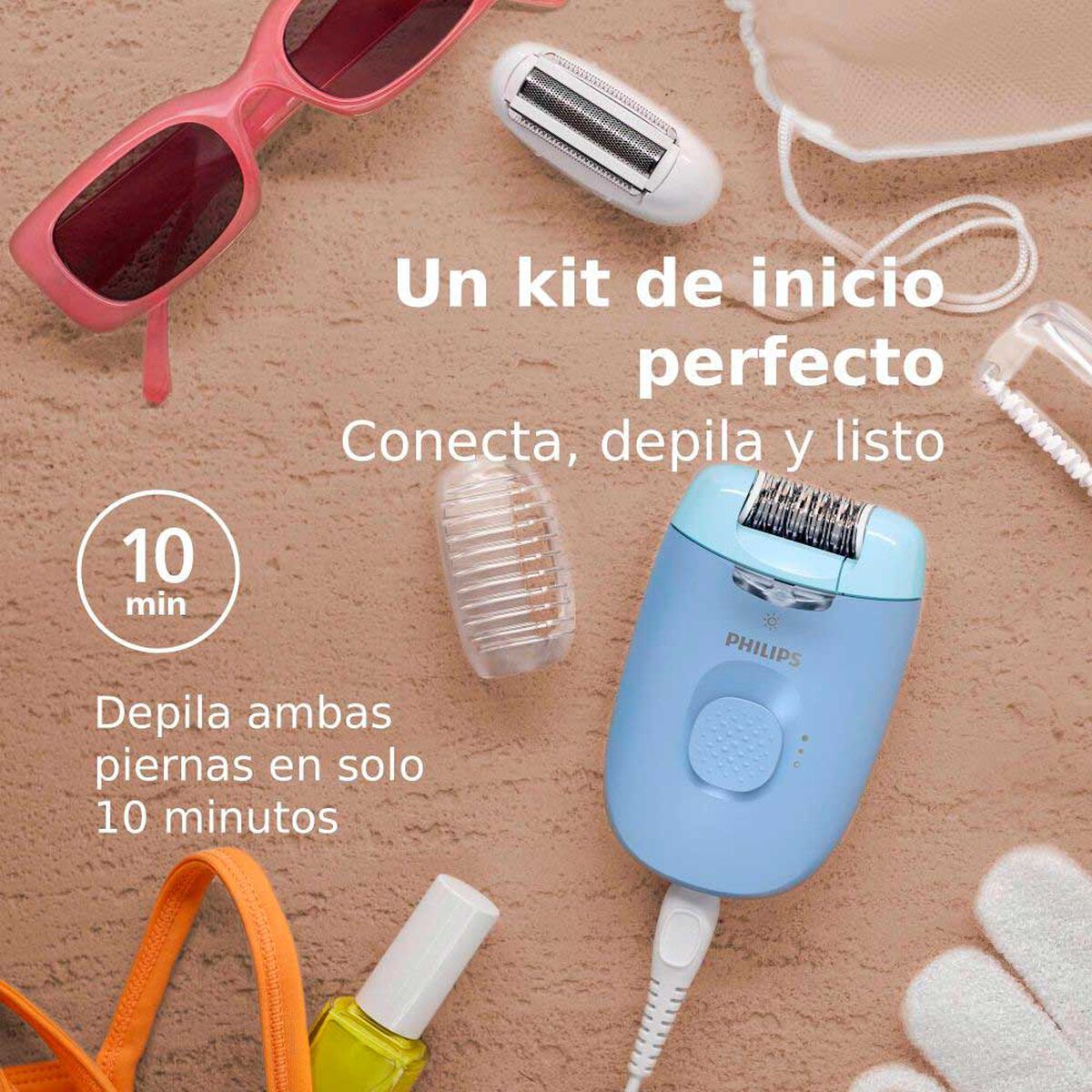 Depiladora Philips BRE247/00 Azul Claro