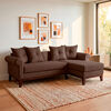 Seccional Derecho Living Factory Oklahoma 4 Cuerpos Caf&eacute;