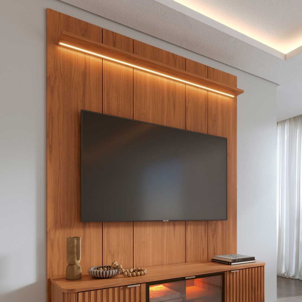 Panel TV Decocasa Neon Float hasta 70" Canela