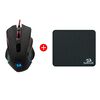 Combo Mouse Gamer Redragon Griffin M607 Negro + Mousepad Gamer Flick P030 Negro