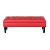 Banqueta Bodevir Wood Capitone 2 Cuerpos Rojo