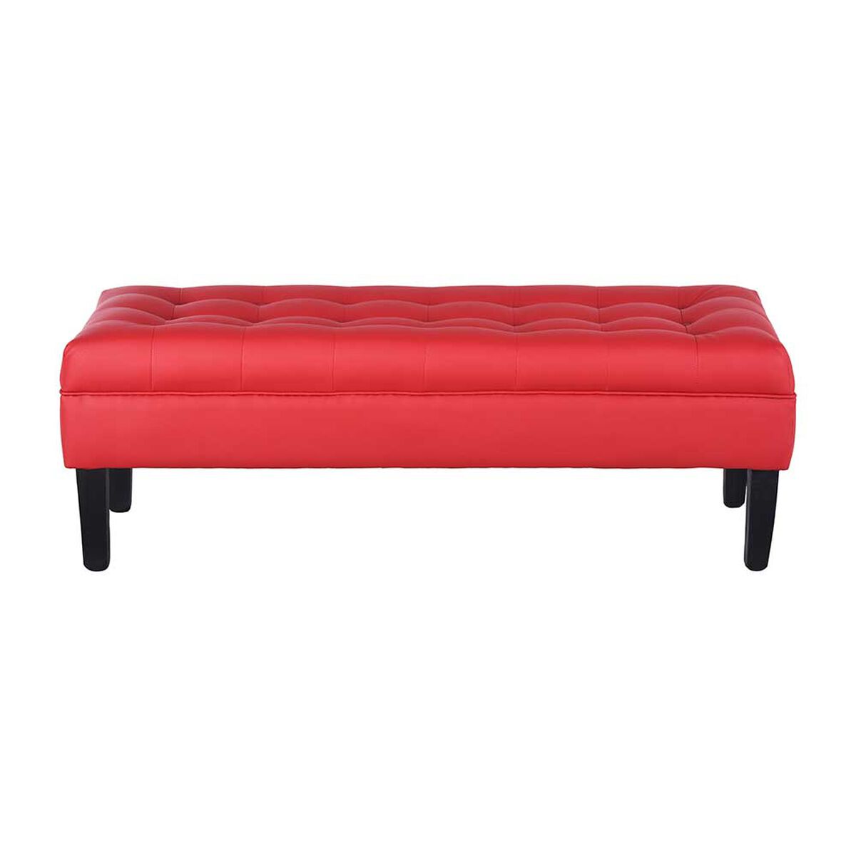 Banqueta Bodevir Wood Capitone 2 Cuerpos Rojo