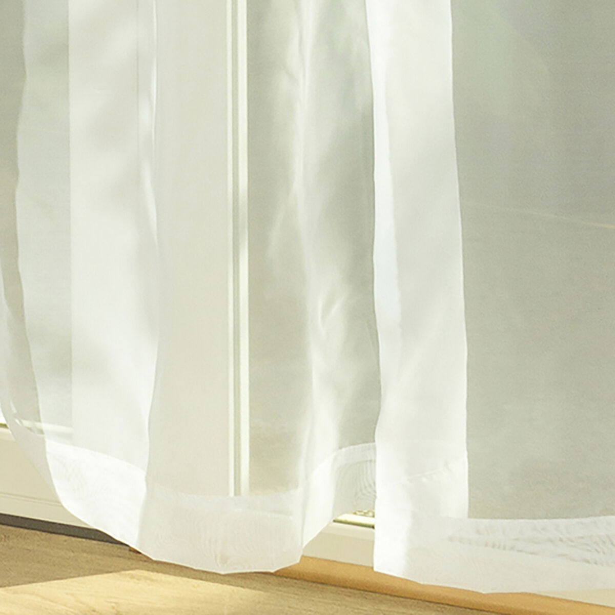 Juego de Velos Doral Liso Pasador 140 x 220 cm Blanco