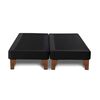 Base Europea Dividida Latam Home 2 Plazas Tela Velvet Negro