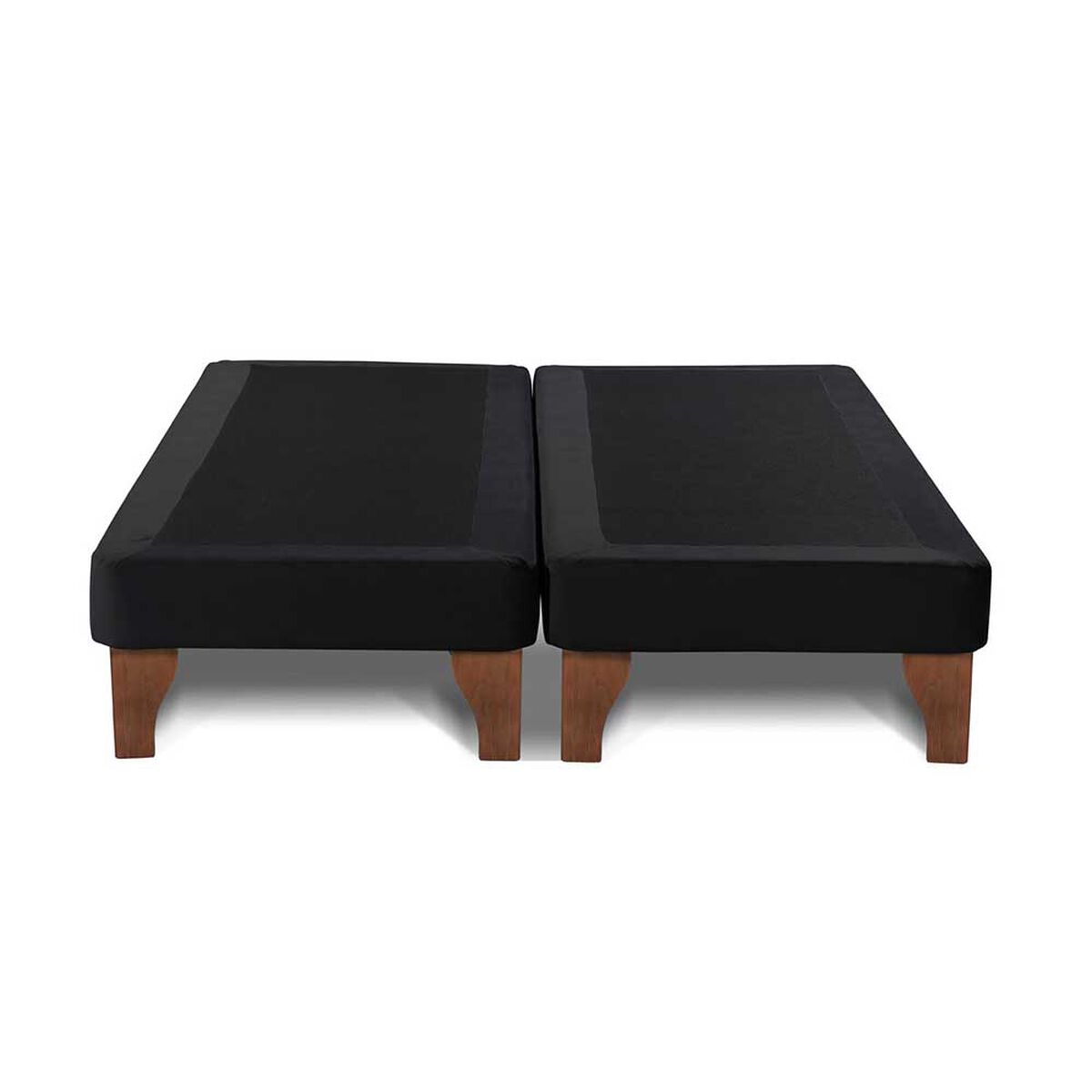 Base Europea Dividida Latam Home 2 Plazas Tela Velvet Negro