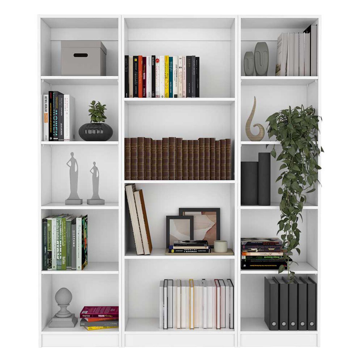 2 Estantes 45 cm + Estante 4 Repisas TuHome Home Blanco