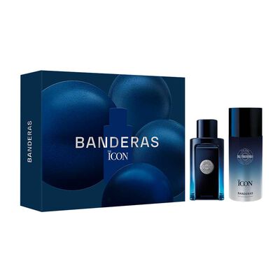 Set Perfume Antonio Banderas Hombre The Icon Eau de Toilette 100 ml + 24h Desodorante Spray 150 ml