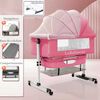 Cuna Colecho con Mudador y Accesorios Lubabycas Rosada