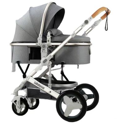 Coche Cuna Moisés con Accesorios Lubabycas Gris