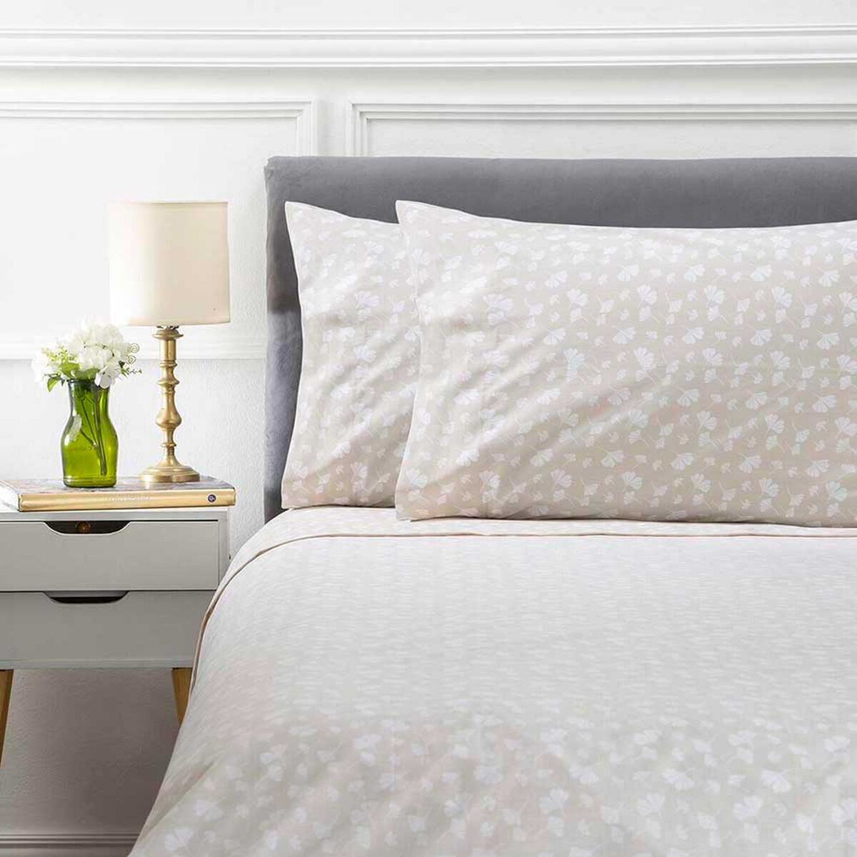 Juego de S&aacute;banas Dreams 180 Hilos 1,5 Plazas Blossom