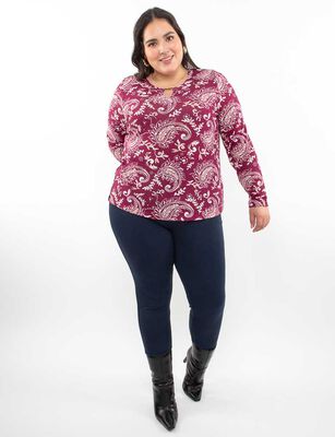 Imagen 2 del producto Sweater Estampado Mujer Extralindas Burdeo, Negro, Oliva