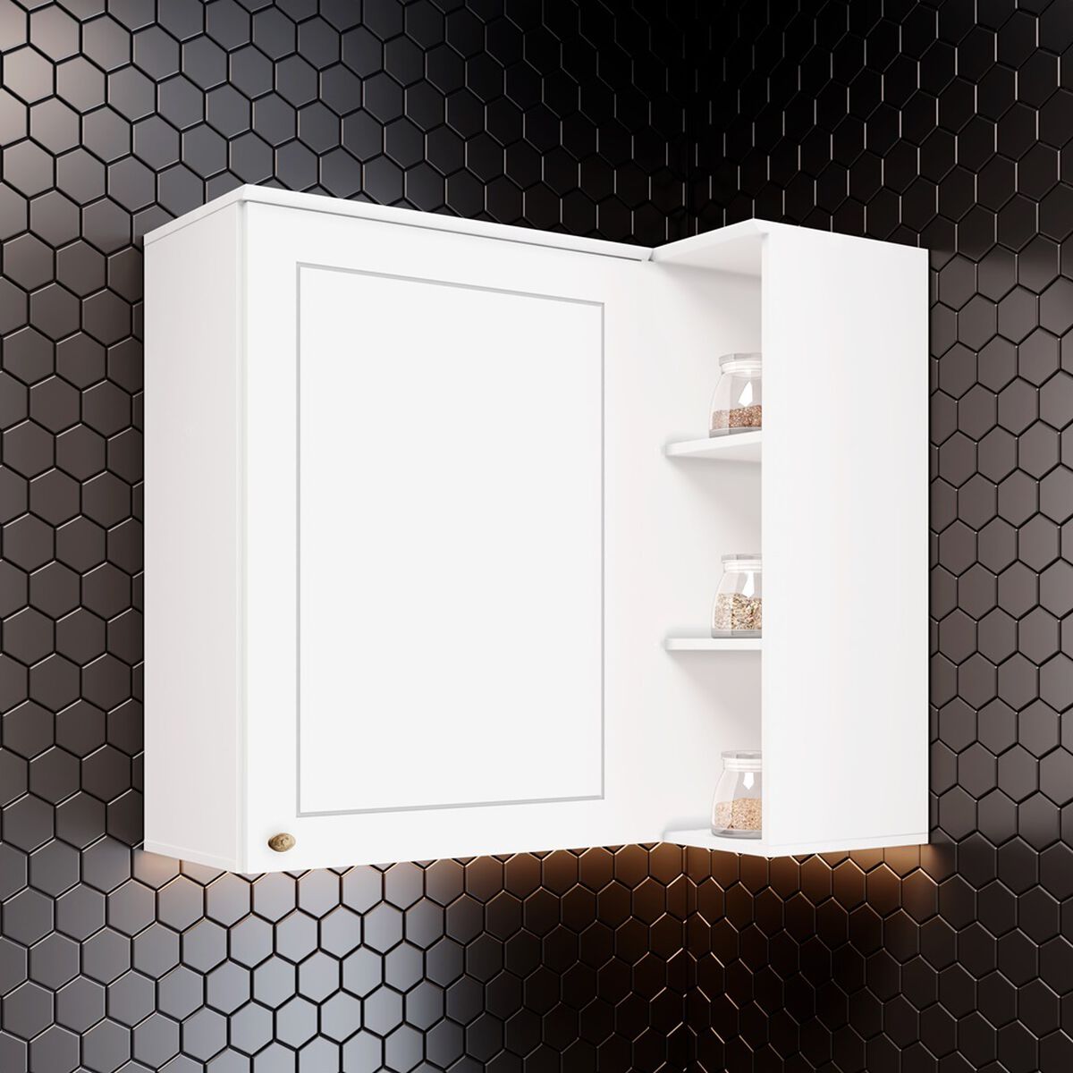 Mueble de Cocina Aereo Home Mobili Tulum 1 Puerta Blanco