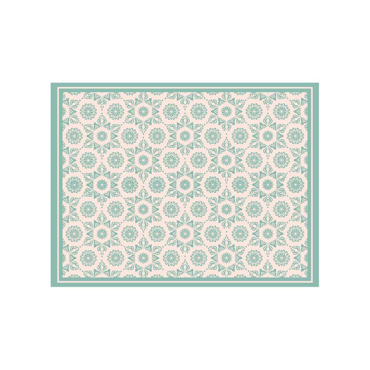 Alfombra Davanti Flor Hindu Turquesa 140 x180 Flor Hindu Turquesa