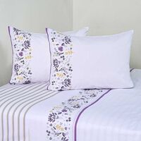 Juego de Sábanas American Family 2 Plazas 144 Hilos Adel Gris