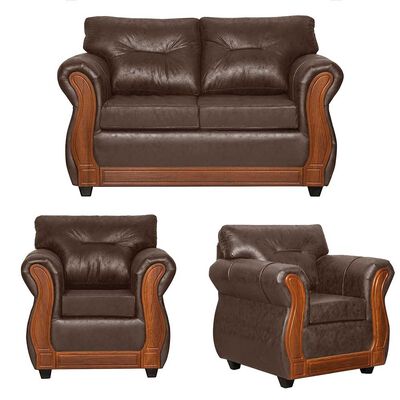 Imagen 1 del producto Juego de Living Black Factory Toronto 4 Cuerpos Chocolate