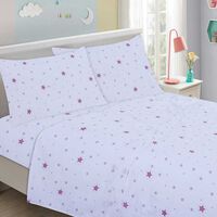 Juego de Sábanas Illusions 144 Hilos 1 Plaza Stars Blanco