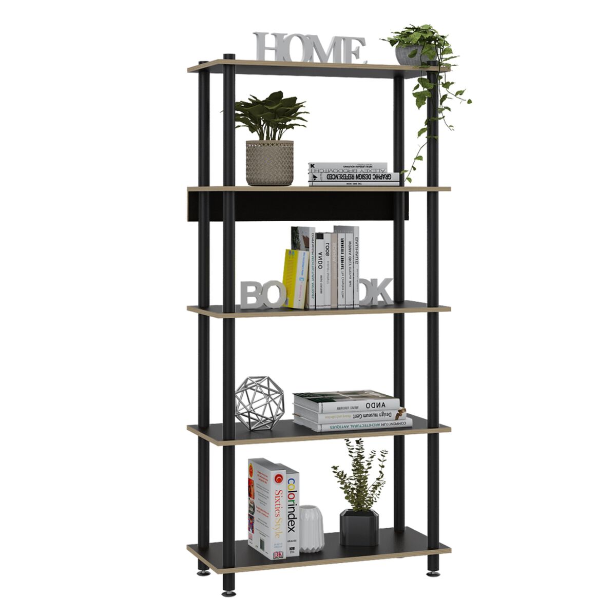 Biblioteca TuHome Cubik 1 Wengue/Duna